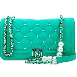 Badgley M Vegan Leather Crossbody Bag NWT Purse Handbag Women's Lock Pearls $129